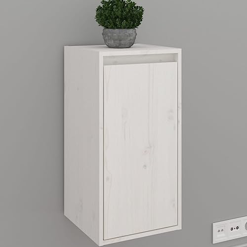 WEHUOSIF Wandschrank,Bücherschrä nke,Sofaschrank,Sideboard ,Dielenschränke,Aufbewah rungsschrank,Freistehende r Schrank,für Büro,Wohnzimmermöbel,Ba lkon,Kinderzimmer,Weiß 30x30x60 cm Massivholz Kiefer