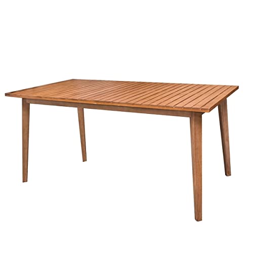 Esstisch aus Massivholz, moderner Stil, Küchentisch für 4 6 Personen, stabiler und Holztisch, Standardgröße, 121,9 cm, leicht zu montieren und zu reinigen