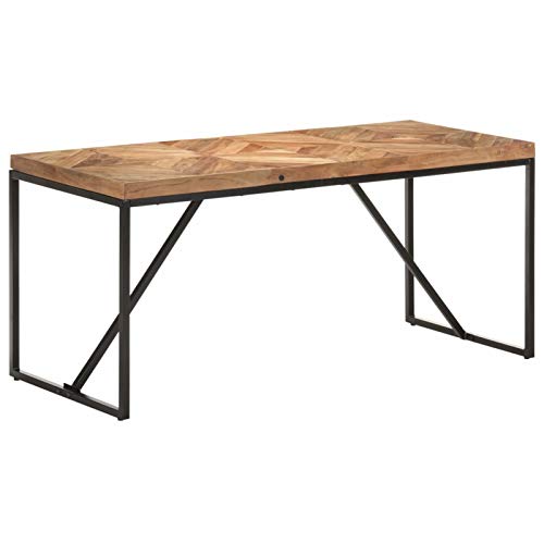 Xichuzi Esstisch, Esszimmertisch, Baumkantentisch, Dining Tables, Esszimmermöbel, Küchentisch, 160x70x76 cm Massivholz Akazie und Mango