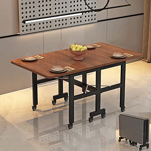 Klappbarer Esstisch aus Massivholz, ausziehbar, Küchentisch, platzsparend, Arbeitszimmer, Arbeitsplatz, PC-Schreibtisch, 120 x 60 x 75 cm, ideal für Küche, Esszimmer, Wohnzimmer, Restaurant,