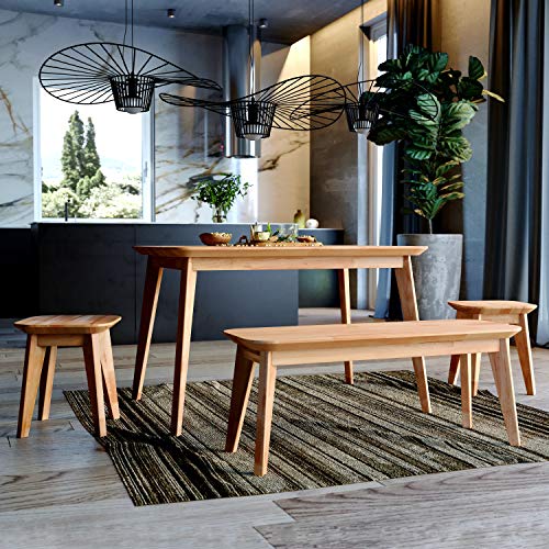 Krok Wood Esstisch Paris aus Massivholz (Buche, 110 x 75 x 75 cm)