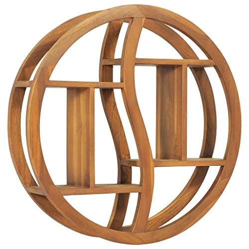 WEHUOSIF Wandregal Yin und Yang,Dielenschränke,Kosm etikschrank,Moderner Stil,Lagerung Schrank,TV Schrank,Aktenschrank,für Korridor,Wohnzimmer,Schla fzimmer,Arbeitszimmer,60x 15x60 cm Teak Massivholz