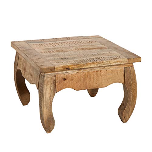 Riess Ambiente Massiver Couchtisch Opium Antique 60cm Natur Mangoholz Wohnzimmertisch Tisch Massivholz Holztisch