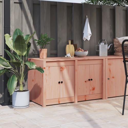 Chaduof Outdoor Küchenschrank 106x55x64 cm Massivholz Douglasie, Outdoor Küche, Grilltisch, Pflanztisch, Outdoor Schrank, Outdoorküche, Sideboard Küche   832340