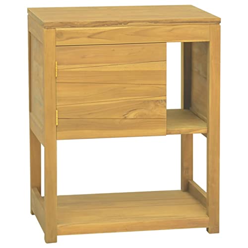 BaraSh 60x40x75 cm Massivholz Teak Set FüR Kleine BäDer Badezimmer Unterschrank